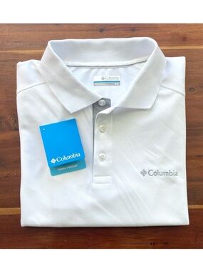 *NWT* Columbia Omni-Wick Omni-Freeze Color-Block 3-Button Performance Polo Shirt